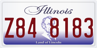 IL license plate Z848183