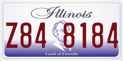 IL license plate Z848184
