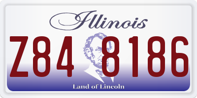 IL license plate Z848186