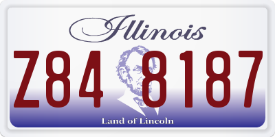IL license plate Z848187