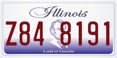 IL license plate Z848191