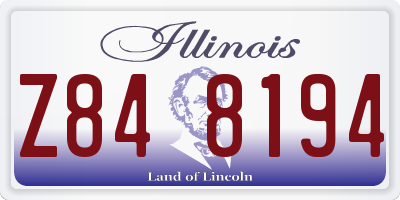 IL license plate Z848194