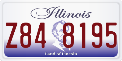 IL license plate Z848195