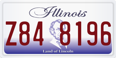 IL license plate Z848196