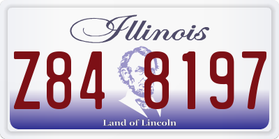 IL license plate Z848197