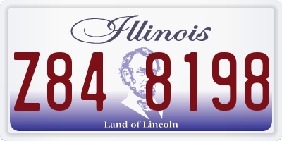 IL license plate Z848198