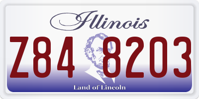 IL license plate Z848203