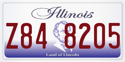 IL license plate Z848205