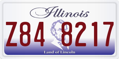 IL license plate Z848217