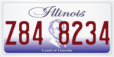 IL license plate Z848234
