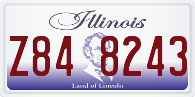 IL license plate Z848243