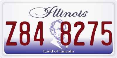 IL license plate Z848275