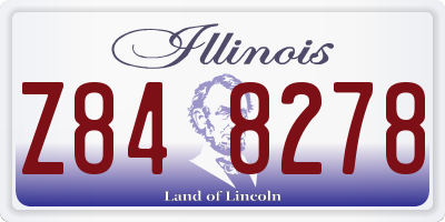 IL license plate Z848278