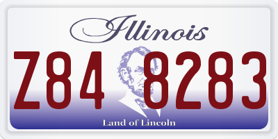IL license plate Z848283