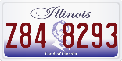 IL license plate Z848293