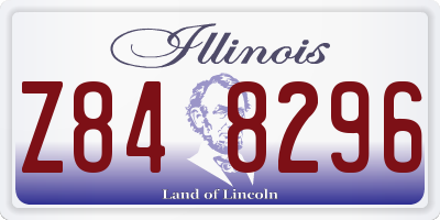 IL license plate Z848296