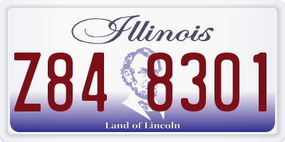 IL license plate Z848301