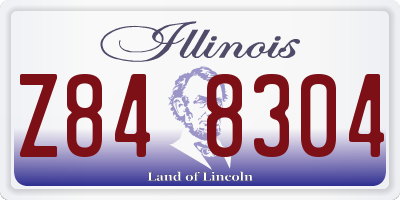IL license plate Z848304