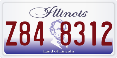 IL license plate Z848312