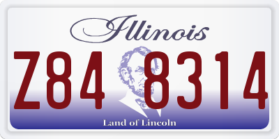 IL license plate Z848314