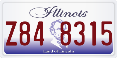 IL license plate Z848315