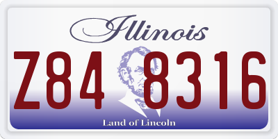 IL license plate Z848316