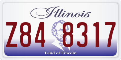 IL license plate Z848317