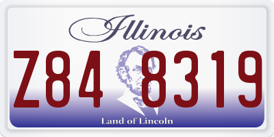 IL license plate Z848319