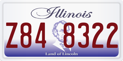 IL license plate Z848322