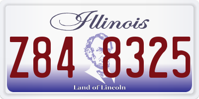 IL license plate Z848325