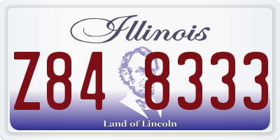 IL license plate Z848333