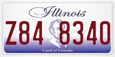 IL license plate Z848340