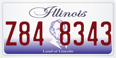 IL license plate Z848343