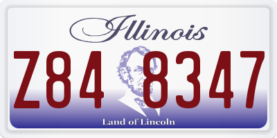 IL license plate Z848347