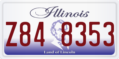 IL license plate Z848353
