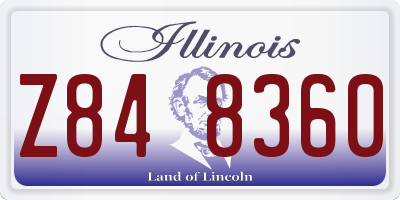 IL license plate Z848360