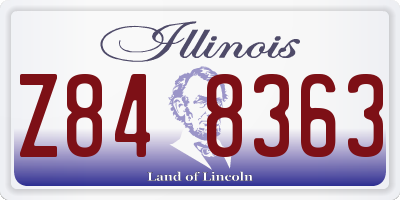 IL license plate Z848363