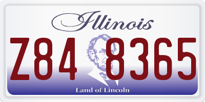 IL license plate Z848365