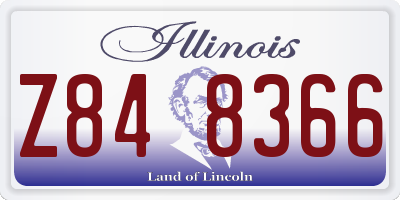 IL license plate Z848366