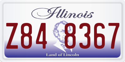 IL license plate Z848367