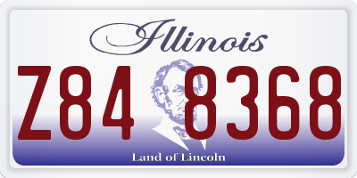 IL license plate Z848368
