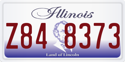 IL license plate Z848373