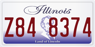 IL license plate Z848374