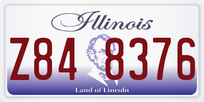 IL license plate Z848376