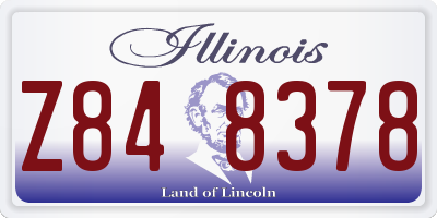 IL license plate Z848378