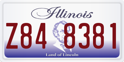 IL license plate Z848381