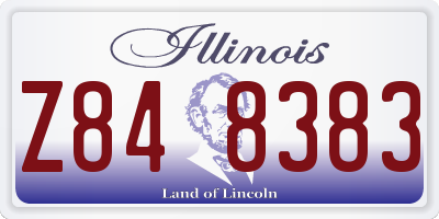 IL license plate Z848383