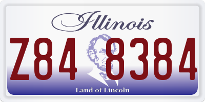 IL license plate Z848384