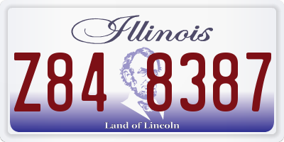 IL license plate Z848387