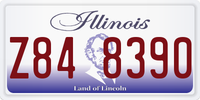 IL license plate Z848390